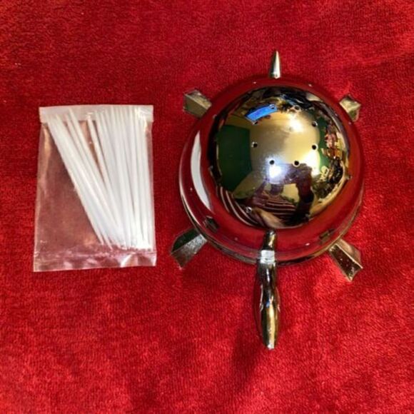 VINTAGE MID CENTURY IRWINWARE MOCK TURTLE Hors D'oeuvre SERVER 1974 USA NEW - Picture 2 of 4